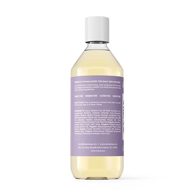 Deep Steep Bubble Bath, Lavender Chamomile, 10 oz – Soothing Soak - Image 2