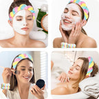 Tetizo Spa Headbands for Washing Face Wristband Set Sponge Makeup Skincare - Image 3