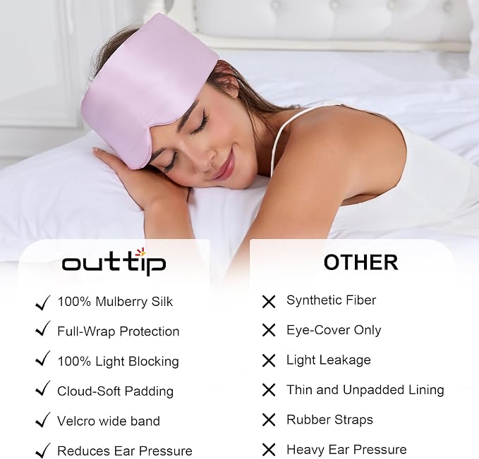 100% Mulberry Silk Sleep Mask for Women & Men Beauty Sleep, Adjustable - Image 8