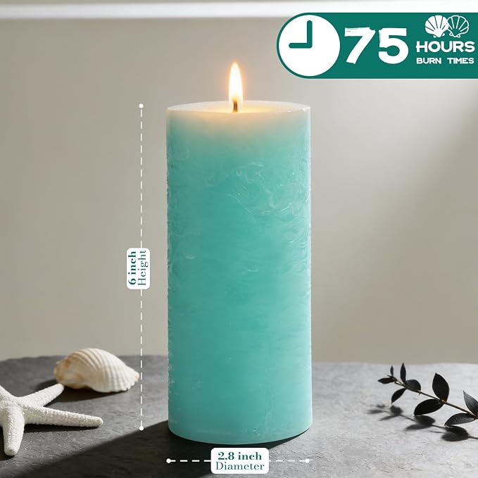 Ocean Breeze Scented Pillar Candle - Image 5