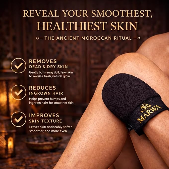 Moroccan Kessa Exfoliating Glove Rough – Deep Hammam Body Scrub Mitt by Dar - Image 5