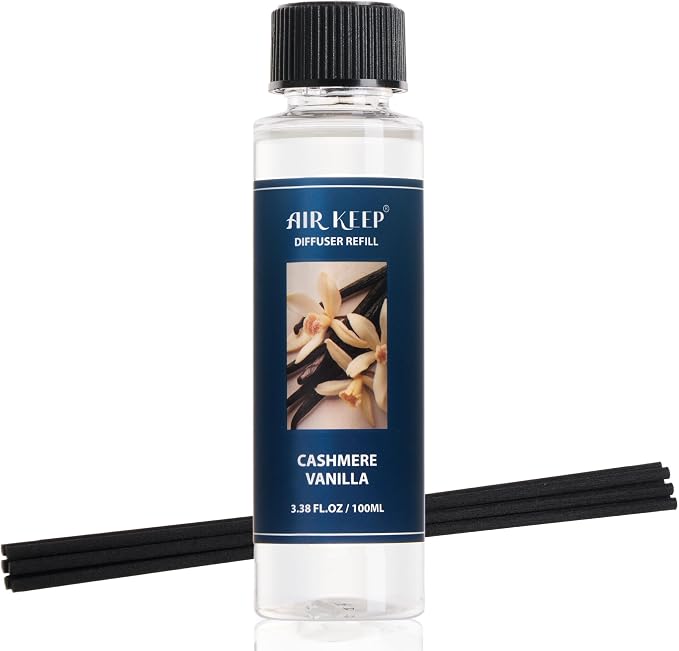 Airkeep Reed Diffuser Oil Refill/Cashmere Vanilla/3.38 oz / 1 Pack/Air by Airkeep