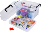 HEY FOLY 15qt Clear Medicine Organizer Storage Box, Plastic First Aid Box Empty by HeyFoly