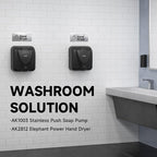 AIKE Elephant Power Commercial Hand Dryer High Speed Auto Warm Wind, Matte - Image 2