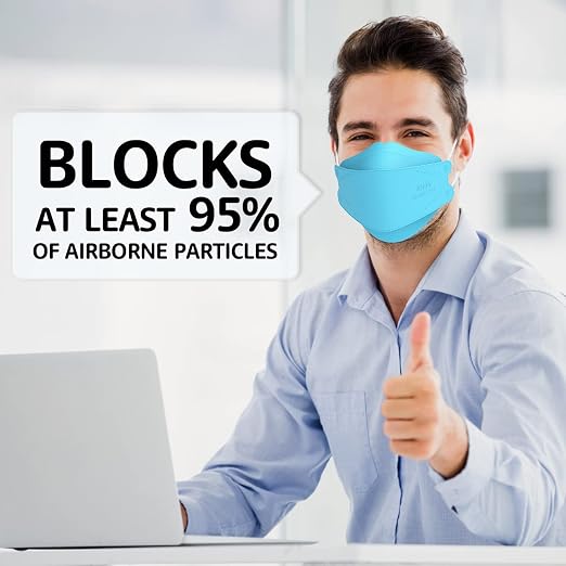 LEVENIS KN95 Face Masks 50 Pack, Breathable Comfortable and Disposable KN95 Mask - Image 5