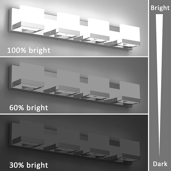 Tipace Dimmable Modern 4 Lights LED Vanity Light - Image 4