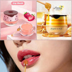 4 PCS Honey Lip Mask, Strawberry & Watermelon & Apple Lime Lip Sleeping Mask - Image 2