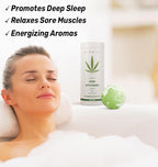 Organic Hemp Bath Bombs Infused Peppermint Eucalyptus Essential Oil Luxurious - Image 2