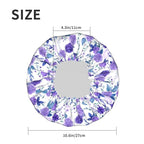 Violet Purple Rose Shower Cap For Women Adjustable Double Waterproof Layers - Image 6