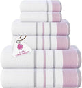 CASA COPENHAGEN White Bay 6Pcs 100% Egyptian Cotton Large Designer Towels Gift by CASACOPENHAGEN