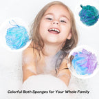 10 Pcs Shower Loofahs, Bath Shower Loofah Sponge, Exfoliating Shower Pouf Balls - Image 4