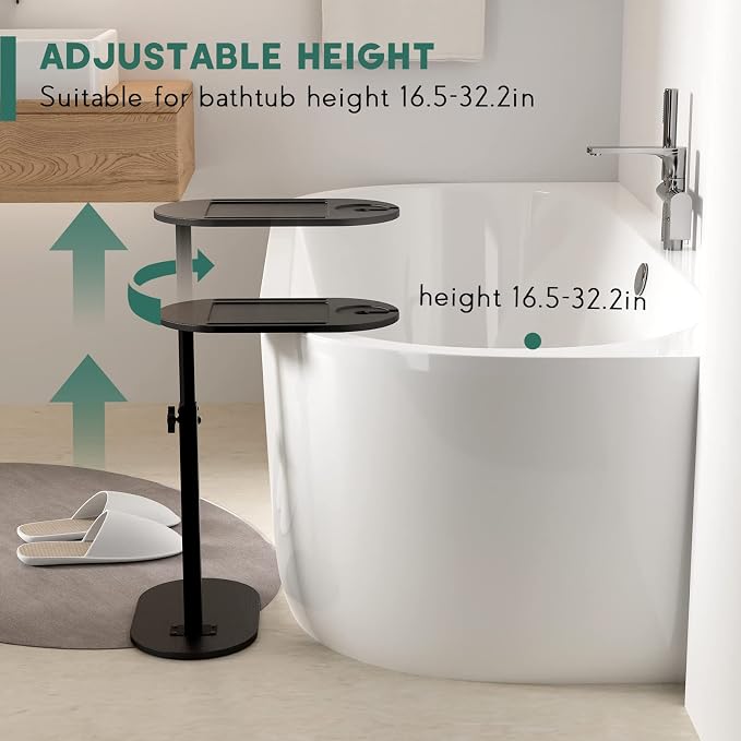 Yumkfoi Bamboo Bathtub Tray Table - Image 5