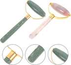 FRCOLOR Jade Rollers Massaging Body Roller 2-Pack Facial Massage Tool - Image 5