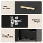 Salon Storage Cabinet Barber Station, Freestanding Hair Styling Station - Image 7