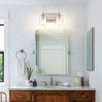 SOLFART Brushed Nickel Vanity Light 2 Light Bathroom Vanity Light Bathroom - Image 9