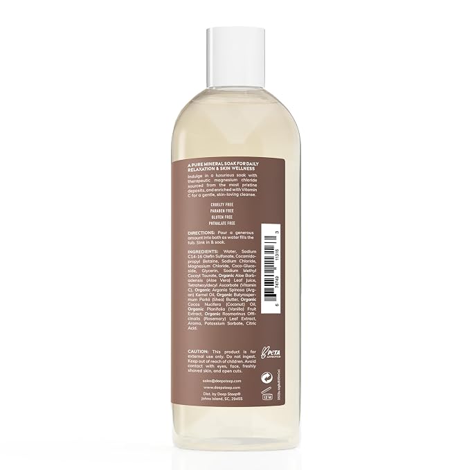 Deep Steep Magnesium Bubble Bath, 15.6 oz – Foaming Soak - Image 2