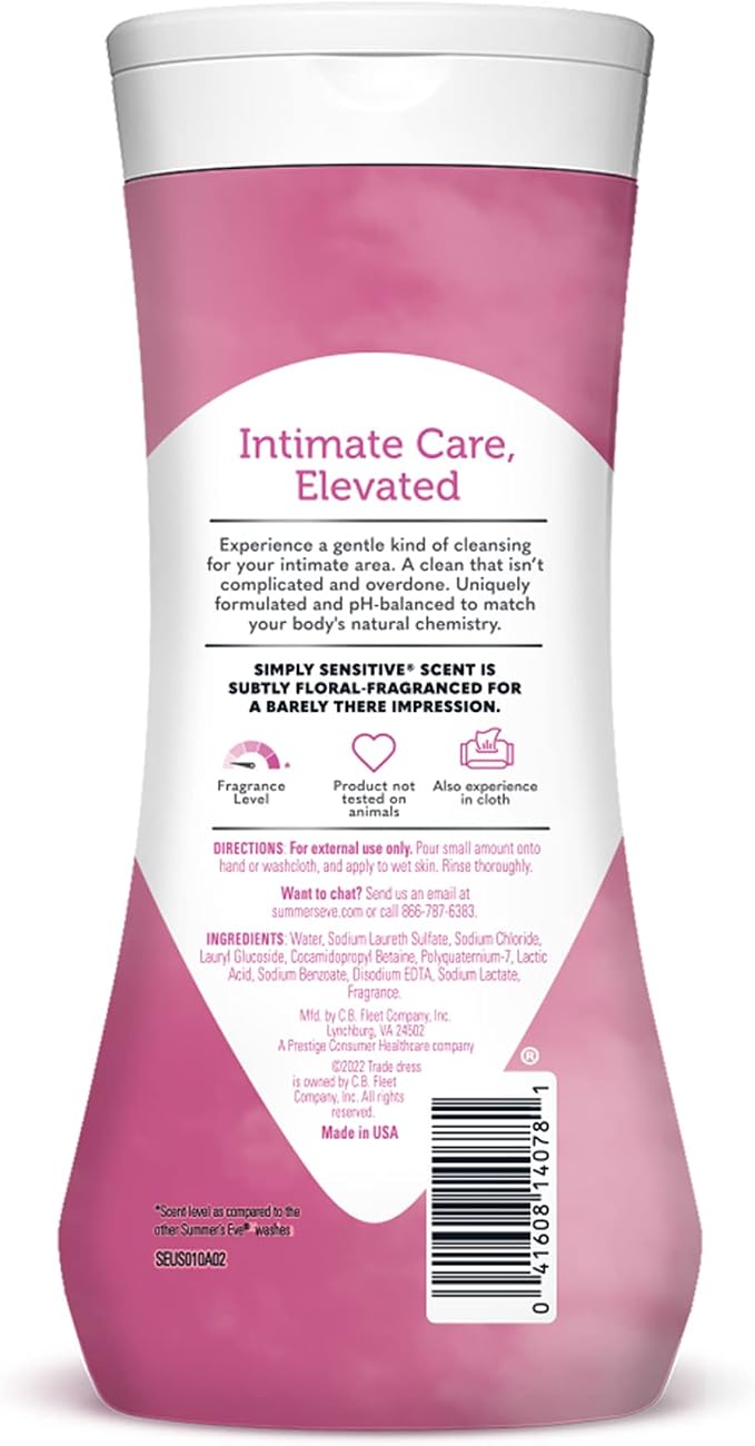 Summer’s Eve Simply Sensitive All-Over Daily Feminine Wash, Gentle pH-Balanced - Image 2