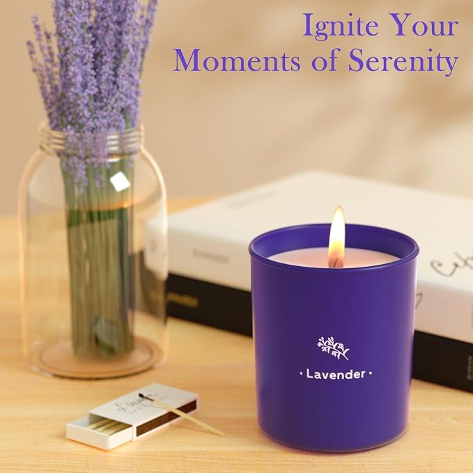 Lavender Candles for Home Scented, 8 oz Scented Candles Present, Made - Image 5