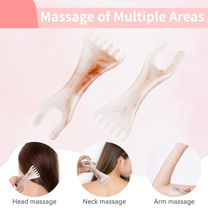 2 Pcs Head Massager Scalp Massager Tool, Six Claw Massage Comb - Image 4