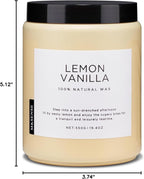 M&SENSE Lemon Vanilla Scented Candles, 19.4oz Organic Soy Wax, 110 Hours Long - Image 10