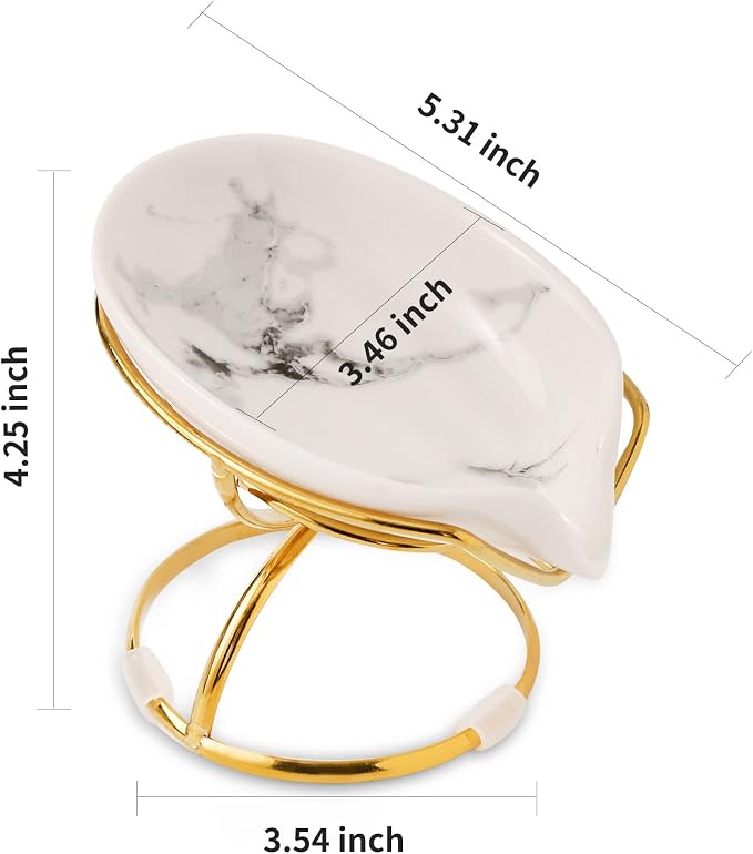 Dobbyby Leaf-Shaped Ceramic Soap Dish - Image 4