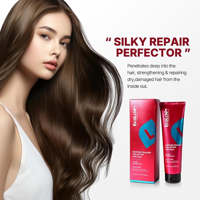 Collagen Shea Butter Hair Mask Deep Repair Conditioning Moisture Collagen Shea - Image 2