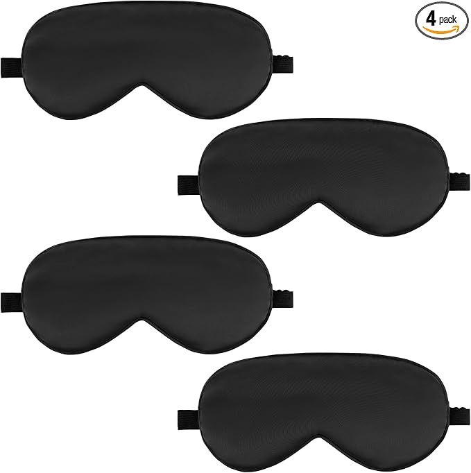 4 Pack Sleep Mask Silk Eye Mask by WY+LIGHTING+LEVEL