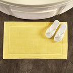Hawmam Linen Yellow Bath Mats, 21 x 34 inches, Banded Design, Highly Absorbent - Image 4