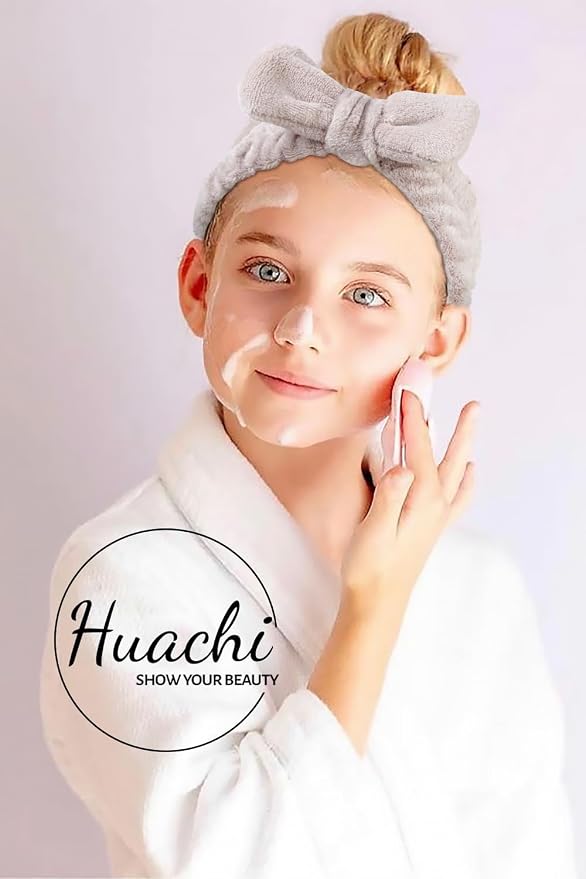 Huachi Skincare Headbands for Women Makeup Spa Headbands for Women Washing Face - Image 6