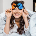 Fiery Dragons Sleep Eye Mask Eye Cover Blue Red Dragon Abstract Art Dragons - Image 5