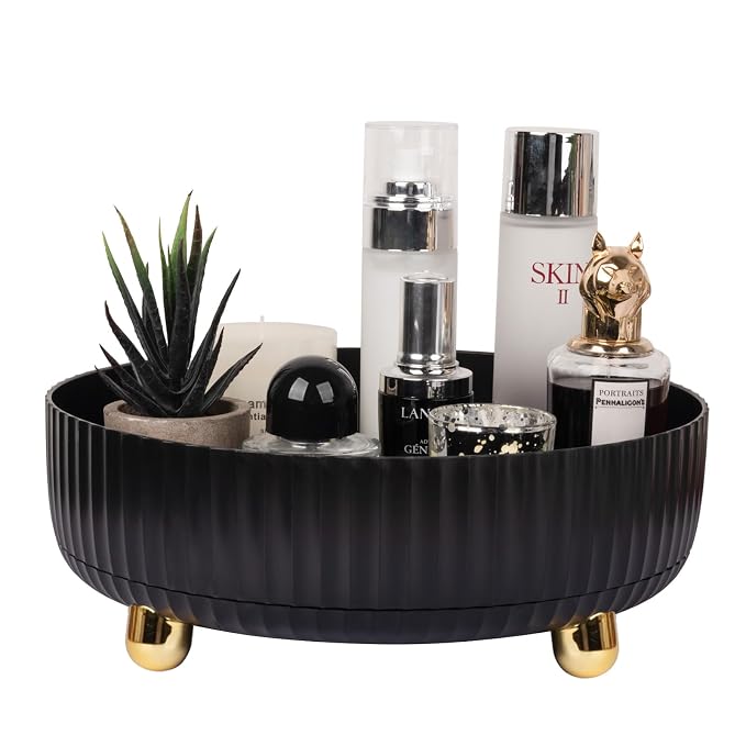 Anyoifax Makeup Perfume Organizer Tray 360 Degree Rotating Lazy Susan Skincare by Anyoifax