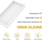 EG-SIPRO Silicone Bathroom Tray, Thickened Shatterproof Rectangle Vanity Tray - Image 4