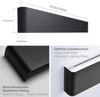Aipsun 43.3in/40W Modern Black Vanity Light Fixtures LED Black Bathroom Wall - Image 2