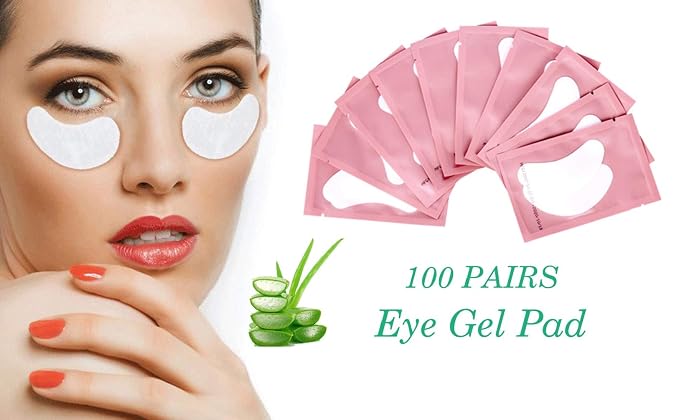 100 Pairs Set Gel pads for eyelash extensions, Comfy and Cool Under Eye Pads - Image 3