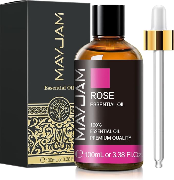 Rose Essential Oil, MAYJAM Premium Pure Essential Oils by MAYJAM