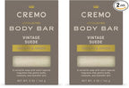 Cremo Exfoliating Body Bar for Men, Vintage Suede Scent, Cleanses and Hydrates by CremoCompany
