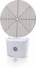 Night Lights Auto Sensor Beige Aesthetic Night Light Lines Perspective Box by Home+L6