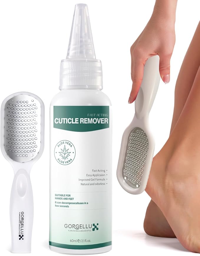 Gorgellux Callus Remover for Feet, Callus Remover Gel & Foot File Kit, Foot by ABOKIM