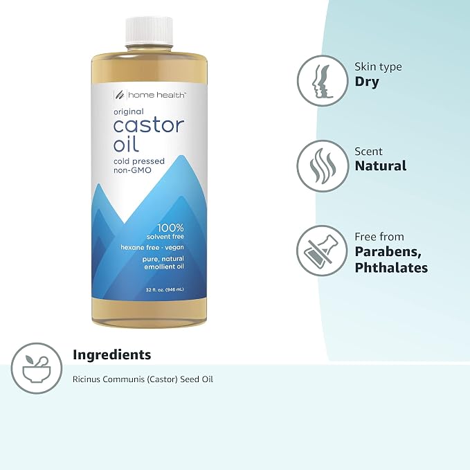 Home Health Original Castor Oil, Promotes Healthy Hair And Skin, Natural Skin - Image 9