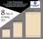 GLAMBURG Ultra Soft 8-Piece Towel Set - Image 6