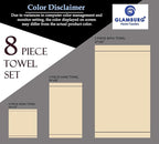 GLAMBURG Ultra Soft 8-Piece Towel Set - Image 6