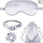 4Pcs Silk Sleep Masks Satin Eye Mask Silky Eyes Cover Blindfold Eyeshade by WJingYiJia