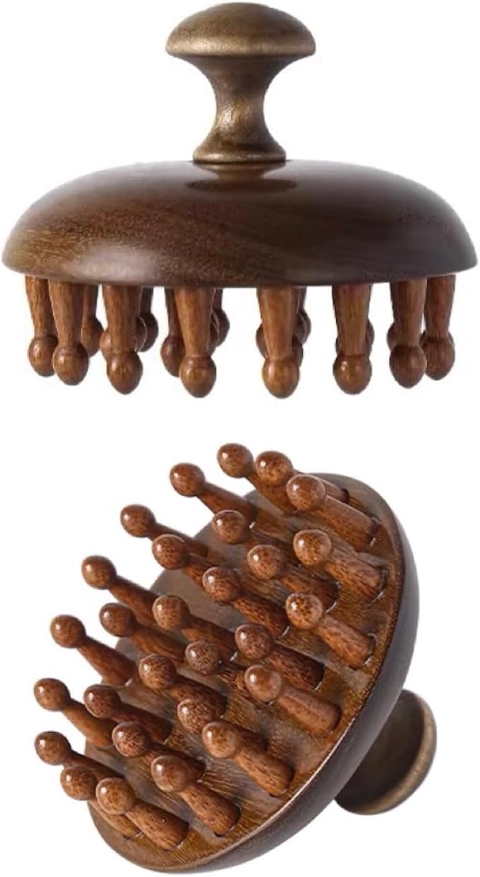 Wooden Scalp Massager｜Bamboo Brush by sanlusan