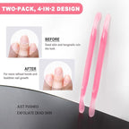 2Pcs Plastic Cuticle Pusher, Dual-end Dead Skin Nail Pusher, Gentle Plastic - Image 6