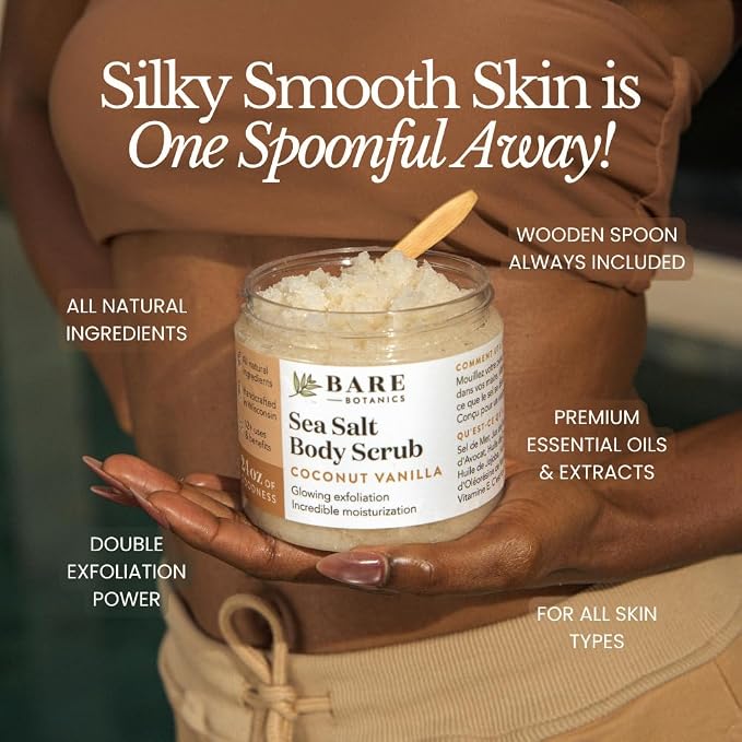 Bare Botanics Lavender Tea Tree Body Scrub 24oz | Made in Madison, WI | All - Image 6