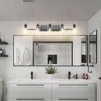 SOLFART 5 Lights Black Bathroom Light Fixtures Over Mirror Vanity Lights Scone - Image 8