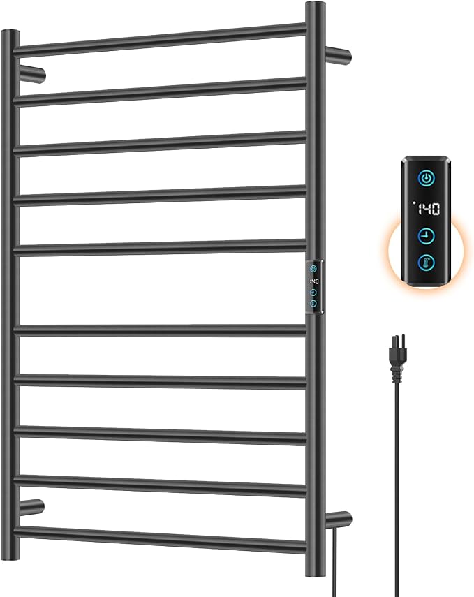 Towel Warmer Rack for Bathroom, Heated Towel Rack Wall Mounted, Stainless Steel by AQUATREND