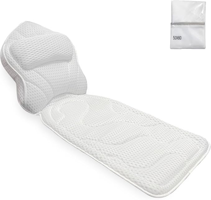 Bath Pillows for Tub Full Body, Large Mesh tub Pillow for Bathtub for Head by Tevanas