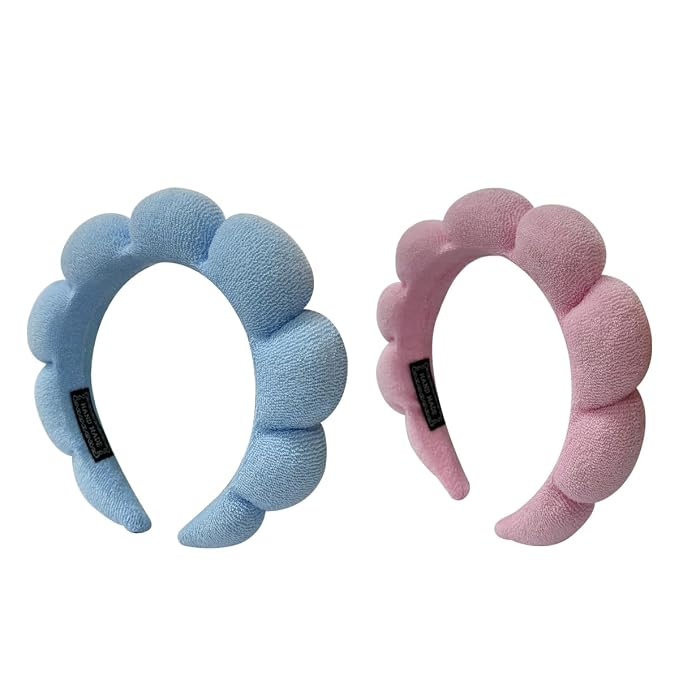 KVZVK Puffy Sponge Spa Hairband, 2 Pack by kvzvk