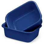 DecorRack 2 Plastic Wash Basins, Large 10 Quart Graduated Bucket, Portable by DecorRack